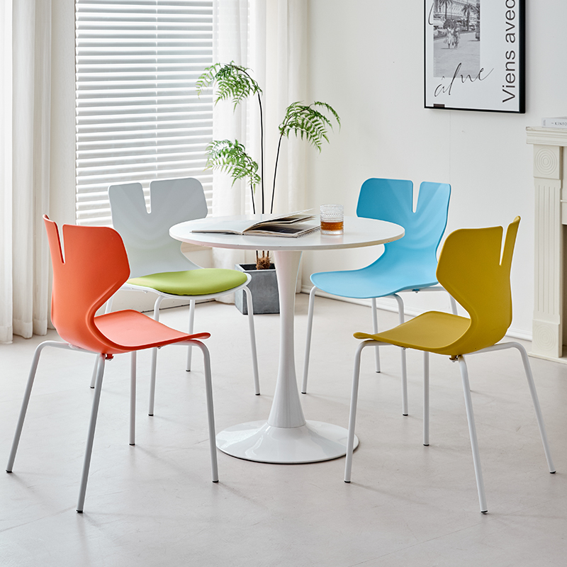 Artistic Split-Back Plastic Chair