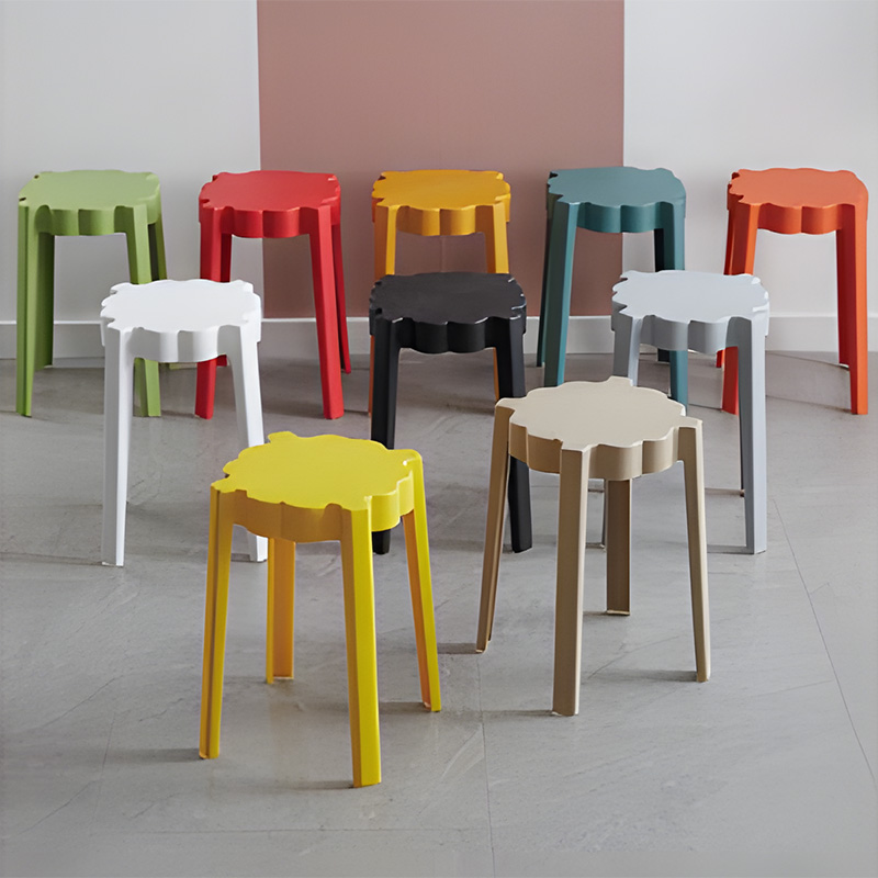 Flower-Shaped Seat Plastic Chair