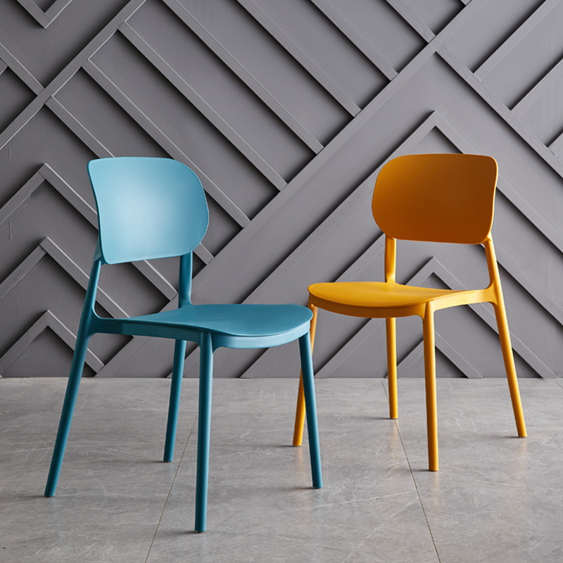 High-Back Stackable Plastic Chair