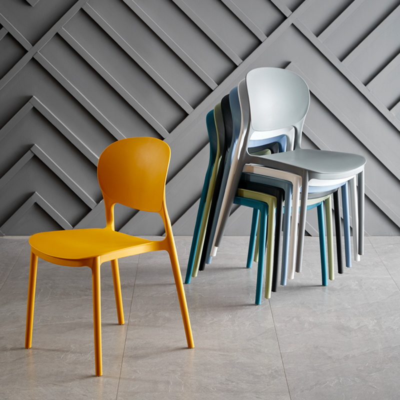 One-Piece Stackable Plastic Chair