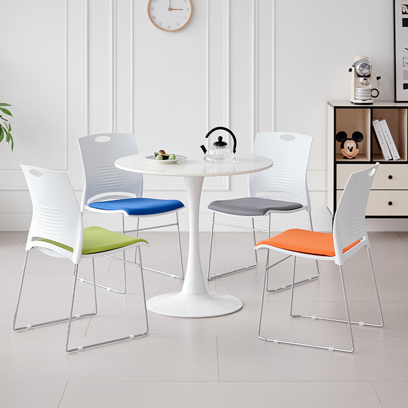 Ribbed-Back Padded-Seat Chair